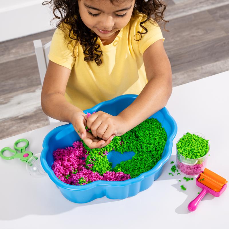 Educational Insights Playfoam Pluffle Sensory Station with 2 Colors of Playfoam Pluffle for Sensory Bins, Ages 3+