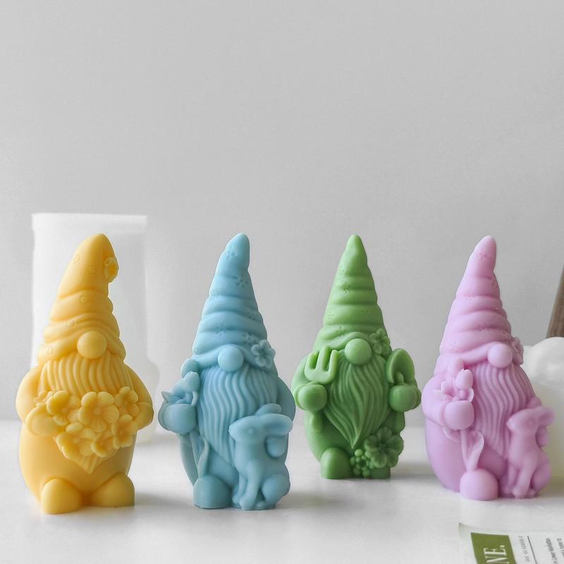 Gnome Design Silicone Mold, 1 Count DIY Candle Mold, Soap Making Mold, DIY Candle Making Tool for Home Decor