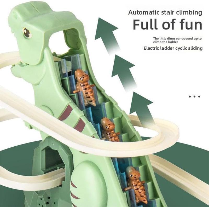 Dinosaur Track Toys - Dinosaur Stair Climbing Toy | Dinosaur Track Toys, Funny Dino Escalator Toy, Lovely Dinosaur Roller Coaster Toy, Dinosaur Slide Track Toys, Dinosaur Climbing Slide Toy for Kids