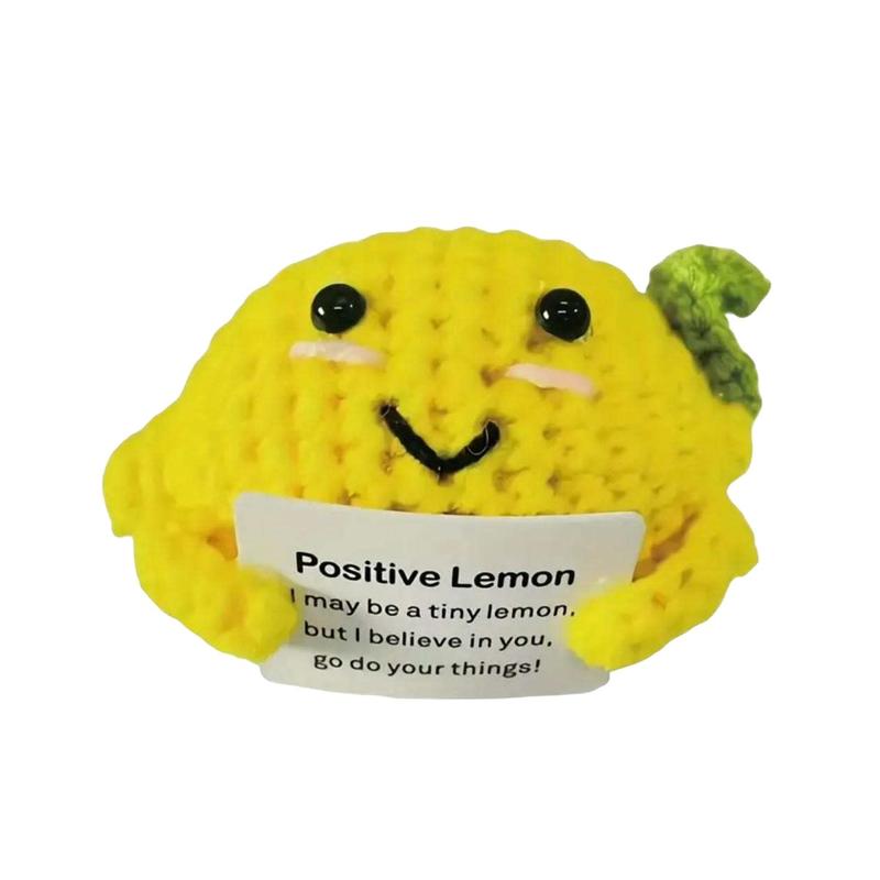 Crochet Positive Potato uplifting positive energy and vibes, positive pepper, lemon, parrot, penguin, pumpkin, Mermaid, Cat, Cow PLUS More choices. Great gifts to carry anywhere