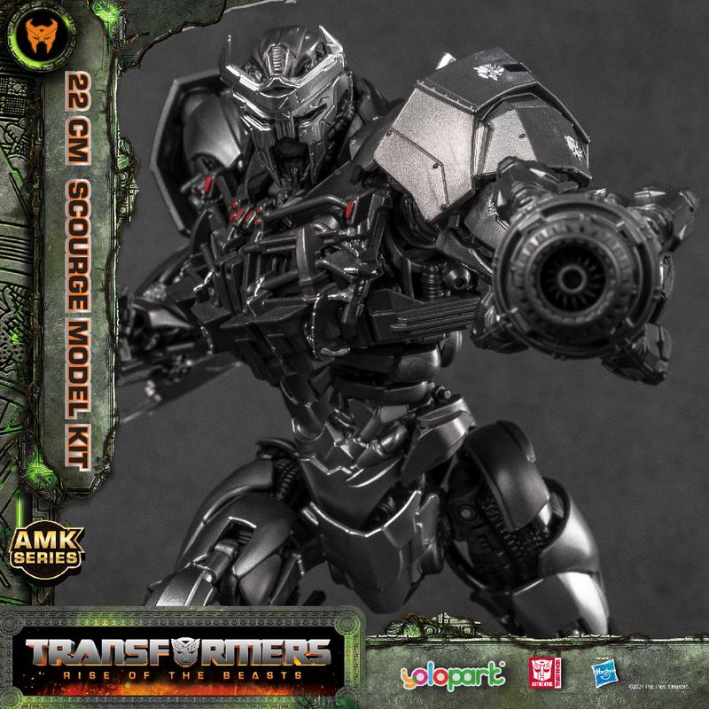 Transformers Toys: Scourge Action Figure - Rise of the Beasts - 8.66 Inch Pre-assembled Model Kit from the YOLOPARK AMK Series