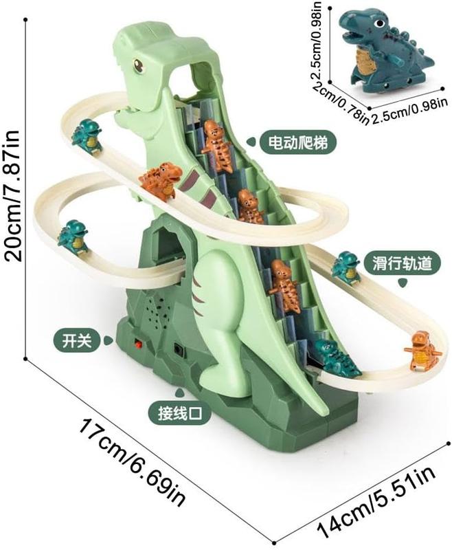 Dinosaur Track Toys - Dinosaur Stair Climbing Toy | Dinosaur Track Toys, Funny Dino Escalator Toy, Lovely Dinosaur Roller Coaster Toy, Dinosaur Slide Track Toys, Dinosaur Climbing Slide Toy for Kids