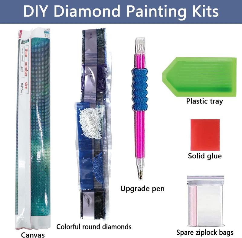 DIY Rose Diamond Painting Kits for Adults - Sunset 5D Diamond Art Kits, Full Drill Diamond Painting Kits, Gem Arts and Crafts for Beginner Home Wall Decor 12X16in