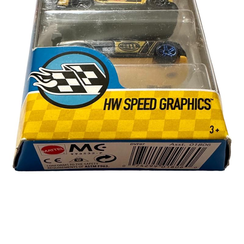 Hot Wheels 5-Pack Diecast Model Cars - Chevy Impala, Nissan Skyline, Toyota Supra, Honda Civic, Ford Mustang, Batman, 1:64 Scale Replica