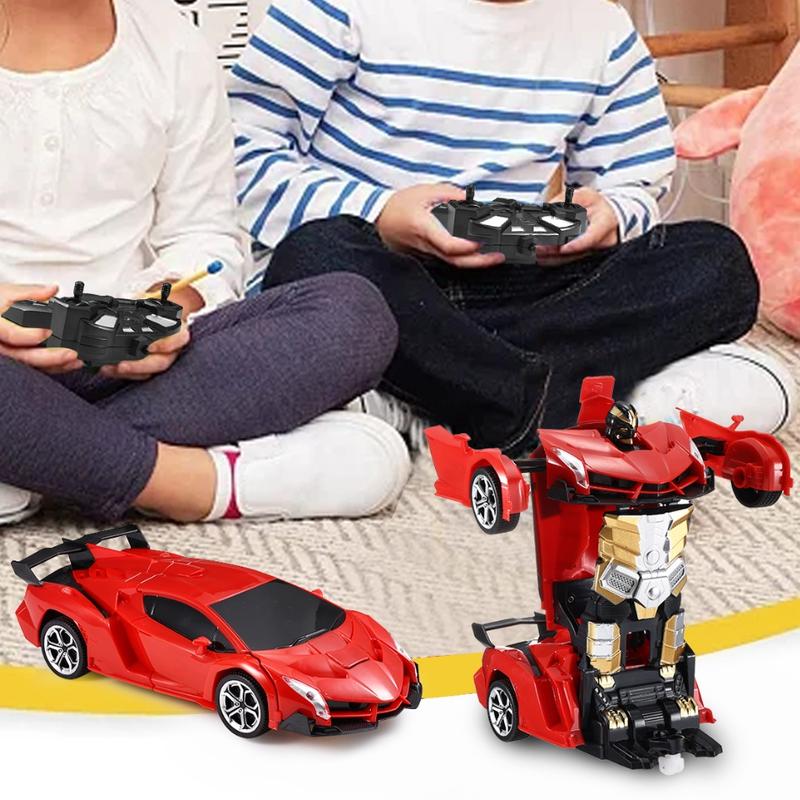 Transform Remote Control Car Robot Toy, 2.4Ghz 1:18 Scale Remote Control Car Transforming Vehicle Robot One-Button Deformation 360° Rotation rc car