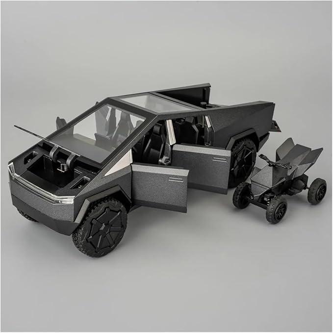 Electrifying 1:32 Tesla Cybertruck Alloy Model Toy with Music, Lights, and Pull-Back Mechanism for Enthusiastic Young Drivers! tesla cybertruck toy car