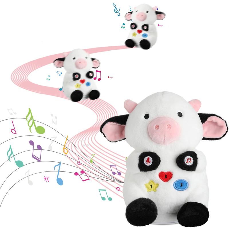 MIAODAM Crawling Cow&Rabbit&Extraterrestrial Bunny Animals Toy, Talking Dancing Singing Toy Repeats&Record What You Say,Cozy look, Cute shape,Gift for boys and girls C1