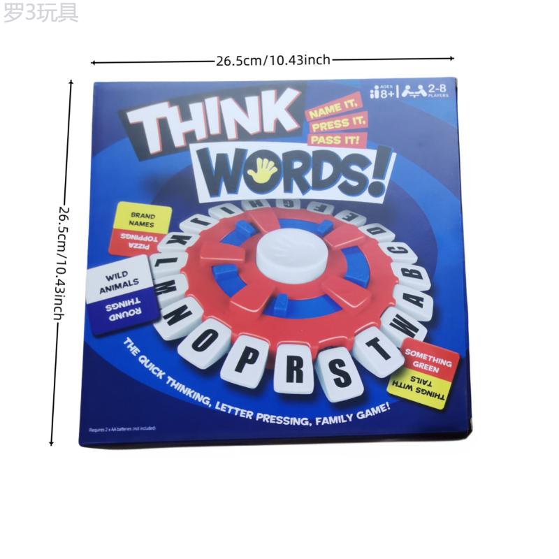 Limited Edition Think Words! Interactive Board Game - Fast-Paced Word Fun for Ages 14+ - Durable PVC Material - Ideal for Family Gatherings, Holidays, and Gift Giving