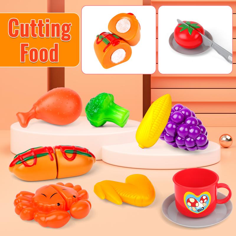 deAO BBQ Grill Toy Set Cooking Toy Set, Kitchen Toy Set, Grill Playset Interactive BBQ Toy Set