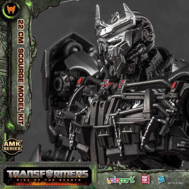 Transformers Toys: Scourge Action Figure - Rise of the Beasts - 8.66 Inch Pre-assembled Model Kit from the YOLOPARK AMK Series