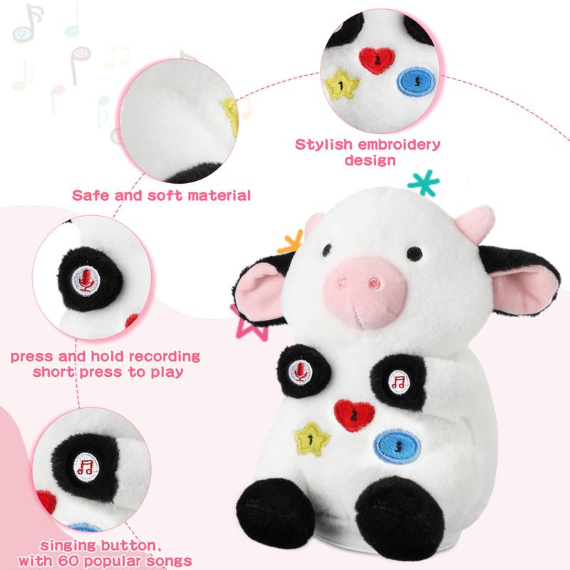 MIAODAM Crawling Cow&Rabbit&Extraterrestrial Bunny Animals Toy, Talking Dancing Singing Toy Repeats&Record What You Say,Cozy look, Cute shape,Gift for boys and girls C1