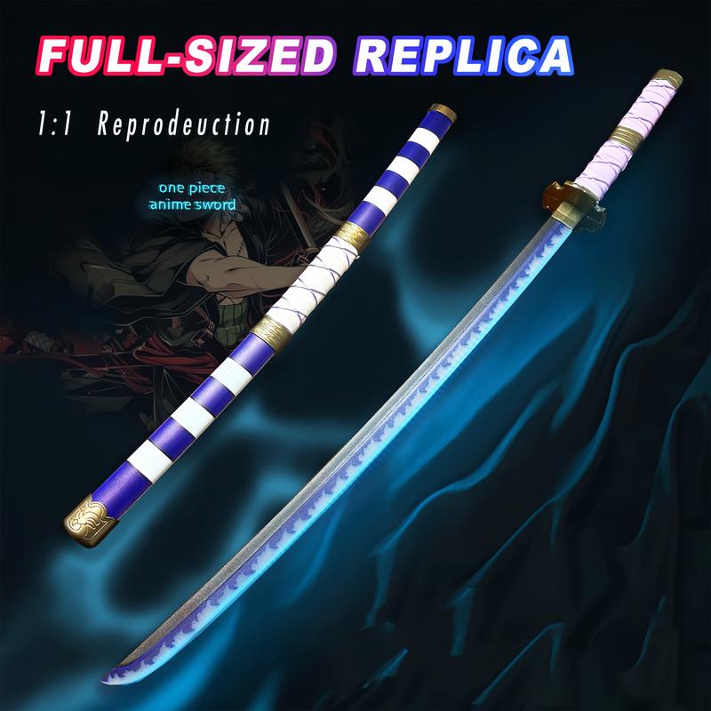 2.0 Upgraded Light Up One Piece Second Generation Kitetsu Sword - 40 inches Plastic Anime cosplay prop with Belt & Stand