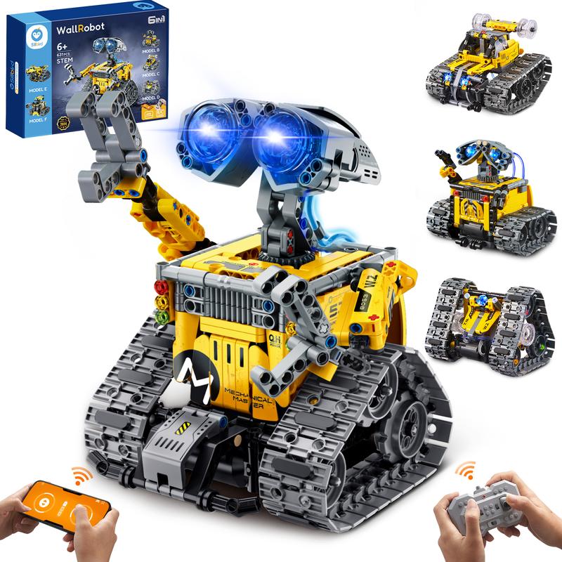 Sillbird Wall Robot STEM Building Toys,  4in1 Remote & App-Controlled Creator Toys Set, Creative Gifts, Educational Gift Set (560 Pieces )