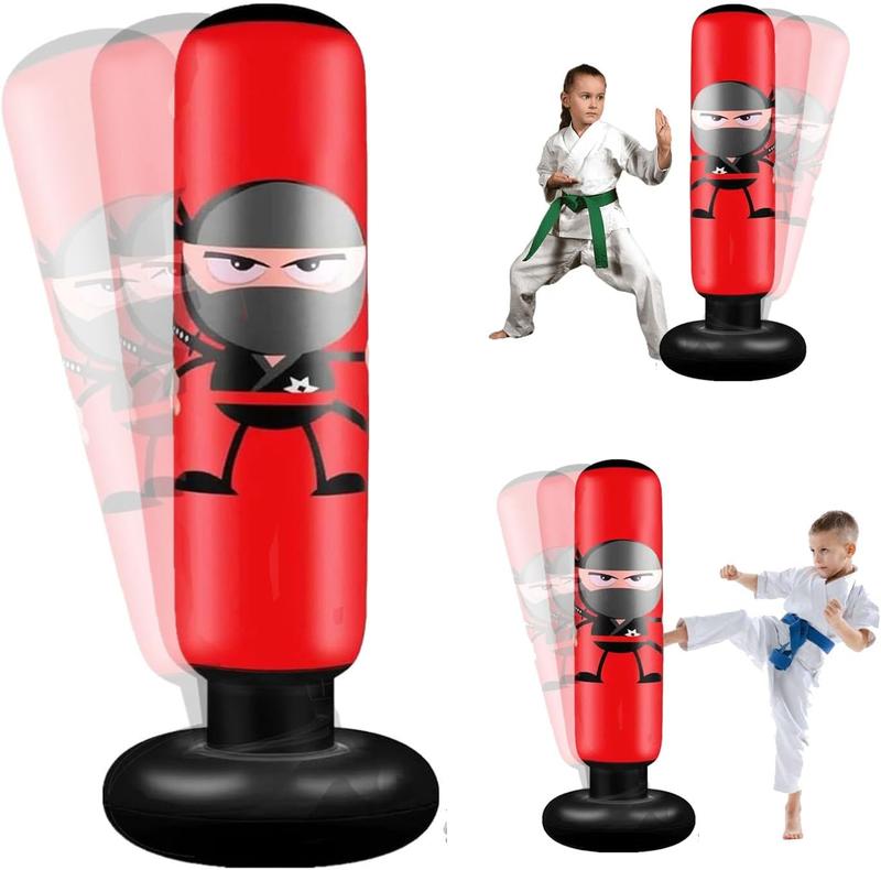 63inch Kids Punching Bag,Inflatable Boxing Bag Toy for Boys Age 5-10, Ninja Toys for Boys, Christmas,Birthday Gifts for Kids 5,6,7,8,9,10 Years Old