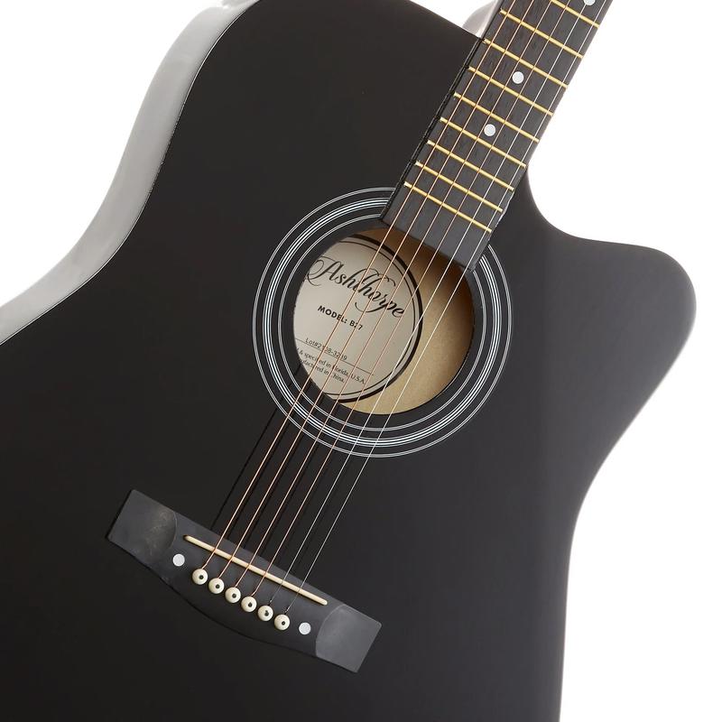 41-Inch Beginner Acoustic Guitar Starter Package, Black