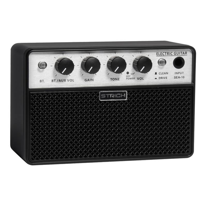 STRICH 10W Mini Guiatr Amp, Portable, Rechargeable Electric Guitar Practice Amplifier with Clean & Drive Channels guitaraccessories