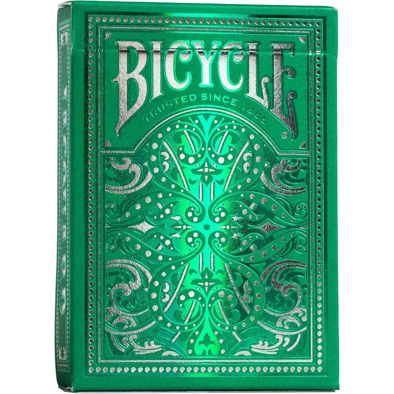 Bicycle Jacquard Premium Playing Cards, Silver and Emerald , 1 Deck