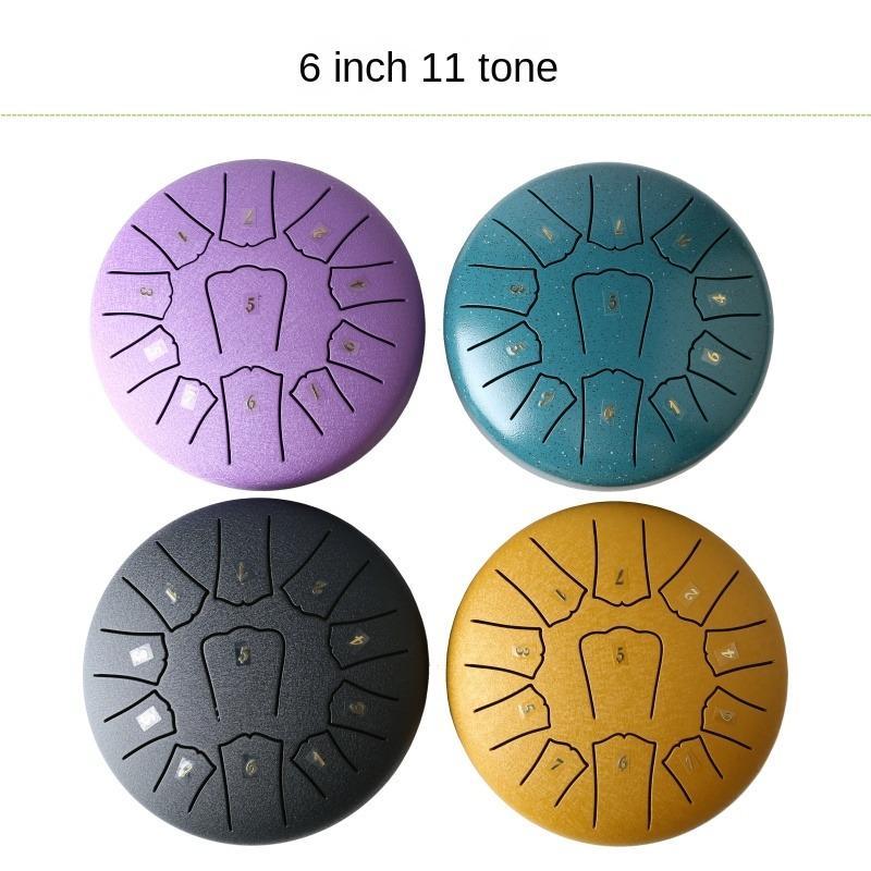 6 Inch Steel Tongue Drum with Drum Stick, 11 Note D Key Cajon Drum for Christmas Gift, Meditation Yoga Instrument, Musical Instrument for Adults & Teens, Stocking Fillers Gift