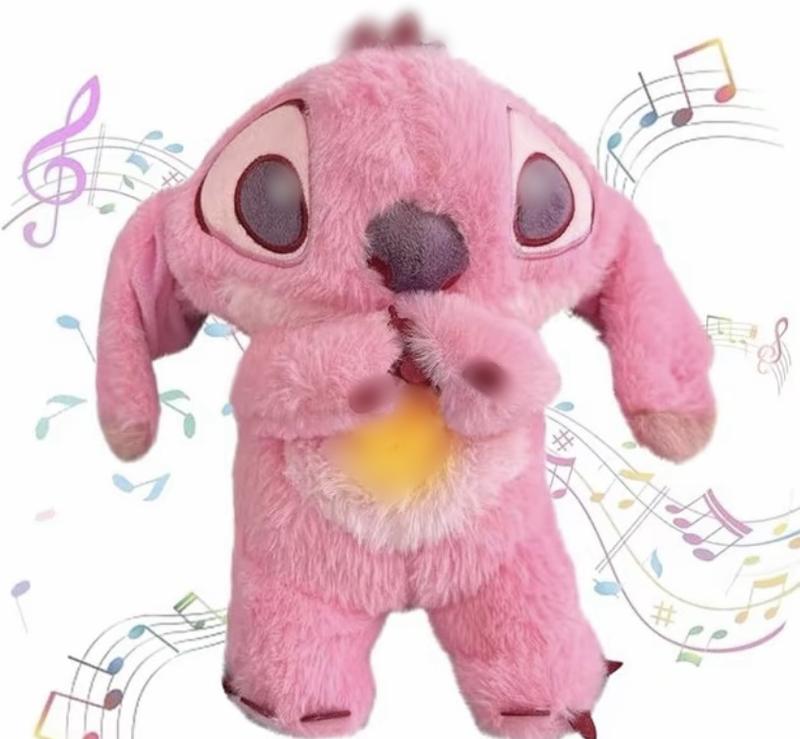 Breathing Animal St-it-ch Plush Pendant Soothing plush toy pendant with realistic breathing, lights and music to relieve anxiety and is an ideal sleep companion