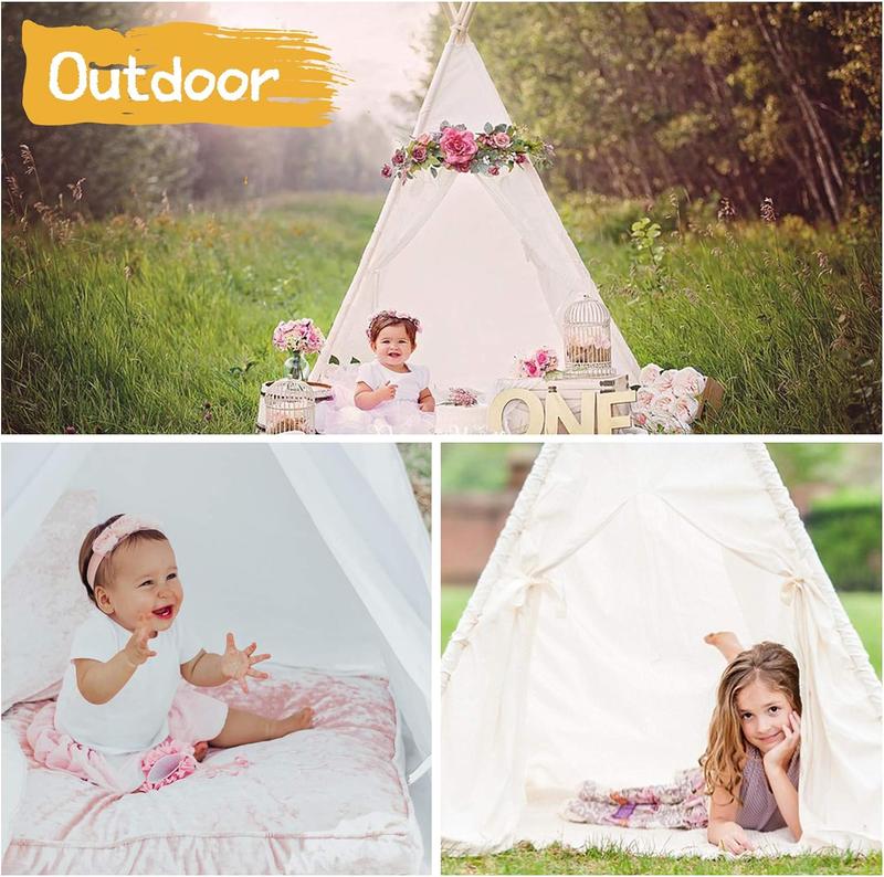 Teepee Play Tent for Kids with Carry Case, Foldable Girls Playhouse Toy Tent, Gift for Baby Toddler