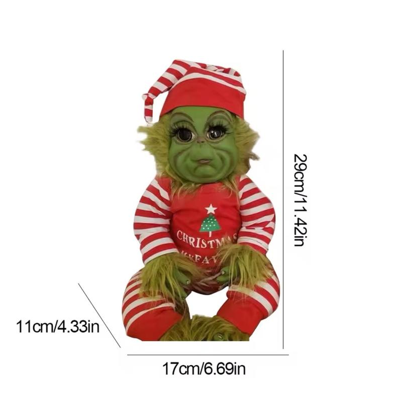 Hug Me! Green Monster Plush Doll- Soft Silicon Christmas Toy