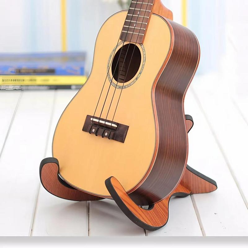 Wooden Ukulele Stand, Portable Foldable Ukulele Guitar Stand, Musical Instrument Stand for Ukulele, Violin, Mandolin & Banjo