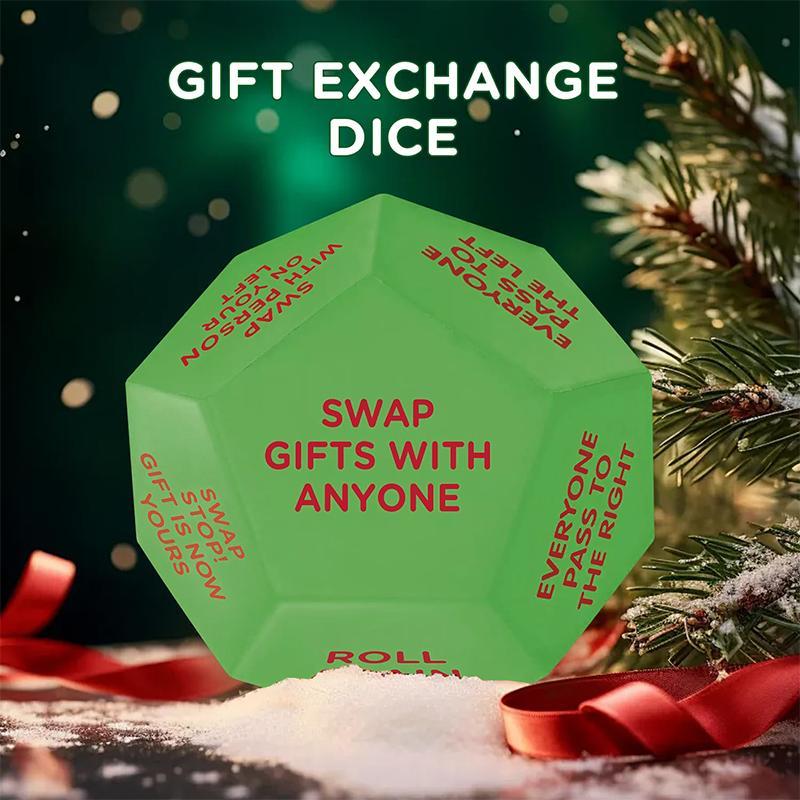 Gift Exchange Dice Game, 4 Counts Party Gift Exchange Dice Game, Exchange Dice Game for Family Party, Party Activities Supplies