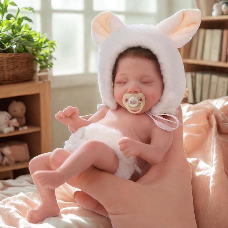 BABESIDE Miniature Reborn Baby Dolls Silicone Full Body - 6-Inch Soft Body Mini Realistic-Newborn Baby Dolls with Real Life Tiny Baby Doll with Gifts Box for Kids 12+