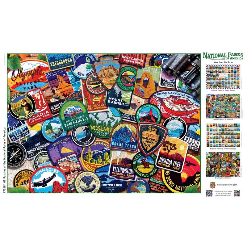 MasterPieces - Patches of the National Parks 1000 Piece Jigsaw Puzzle