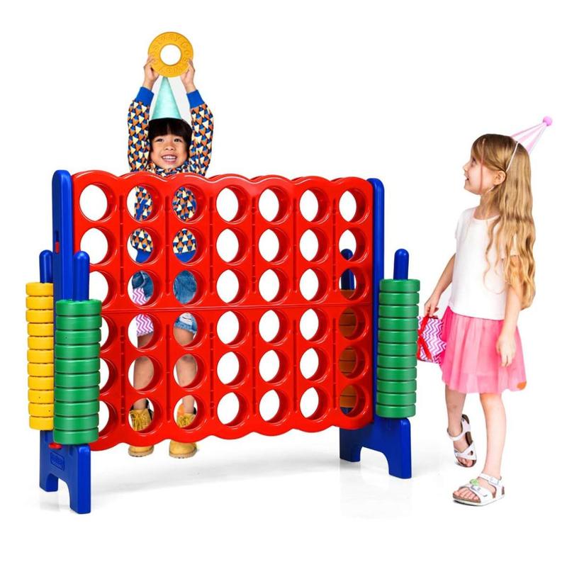 [AffiliateLive] Costzon Jumbo 4-to-Score Giant Game Set with Rings and Slider for Party, 3.5FT Tall Indoor & Outdoor Game Set