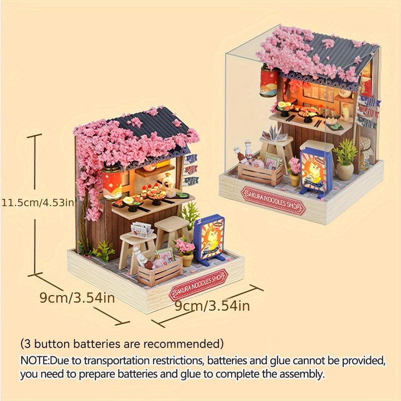 Coffee Time DIY Wooden Book Nook Kit, 1 Set DIY 3D Wooden Puzzle, DIY Model Kit, 3D Desktop Decoration Ornament, DIY Model Kit for Bookshelf Decoration