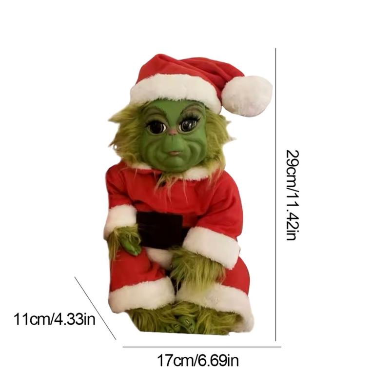 Hug Me! Green Monster Plush Doll- Soft Silicon Christmas Toy