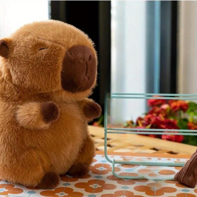 1Pcs 23cm 9.06inch Capybara Plush Doll Stuffed Animal, Super Soft Pillow, Ugly Cute Figure, Unique Creative Gift, Home Decor, Room Accessory