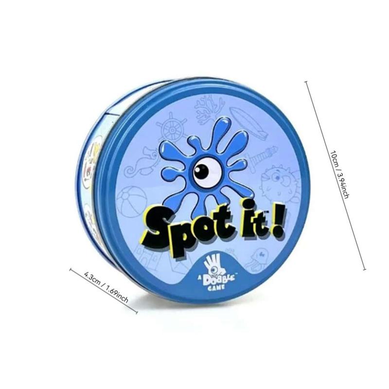 Spot It Themed Card Game, 1 Box Cartoon Pattern Fast-paced Symbol Matching Observation Game Cards, Fun Birthday Party Supply for Kids Adults