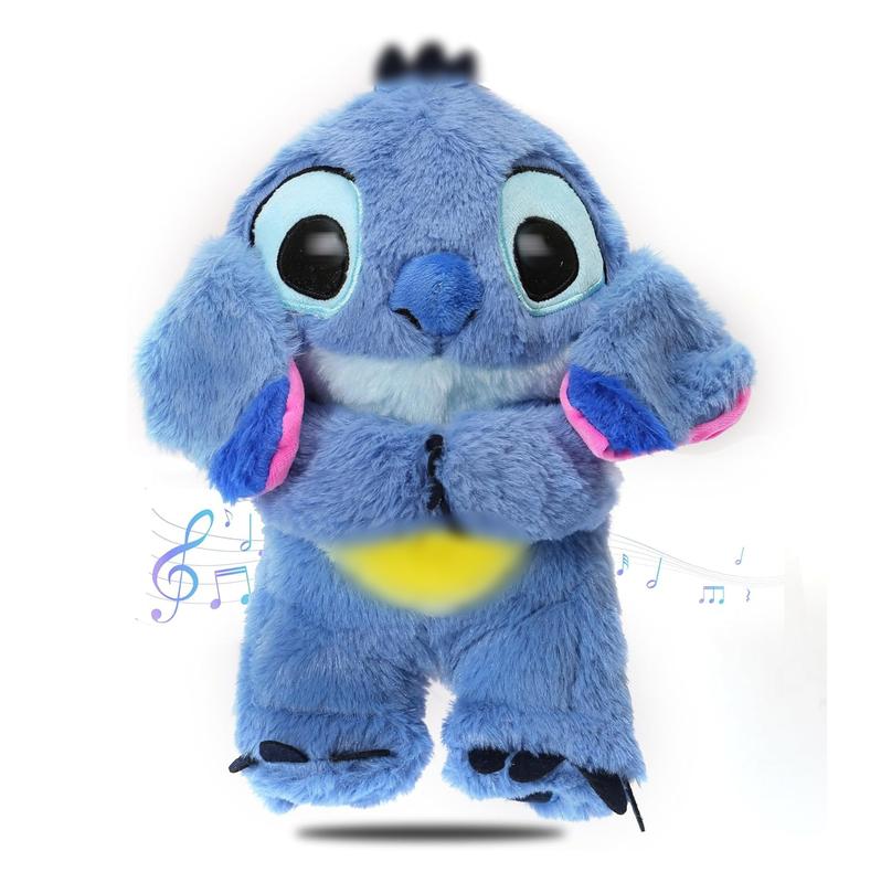 Breathing Animal St-it-ch Plush Pendant Soothing plush toy pendant with realistic breathing, lights and music to relieve anxiety and is an ideal sleep companion