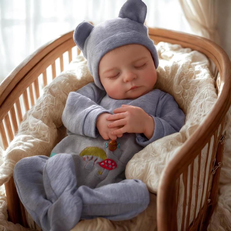 LINDADA Lifelike Reborn Baby Dolls Noah - 17 Inch Realistic Newborn Baby Dolls Anatomically Correct Real Life Baby Dolls Full Vinyl Body Poseable Baby Boy with Feeding Kit Gift Box for Children 3+ full body Realistic Full