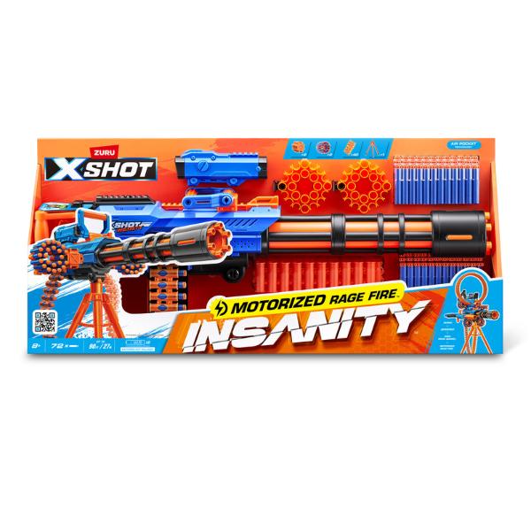 Insanity Motorized Rage Fire (72 Darts), Air Pocket Technology, Outdoor blaster by ZURU, Ages 8+