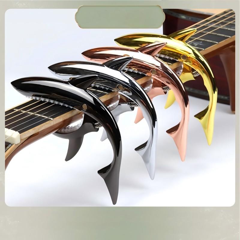 Shark Shaped Guitar Capo, 1 Count Cute Shark Design Guitar Capo, Guitar Tuner for 6 String Acoustic Electric Guitar, Bass, Mandolin, Ukulele, Christmas Gift