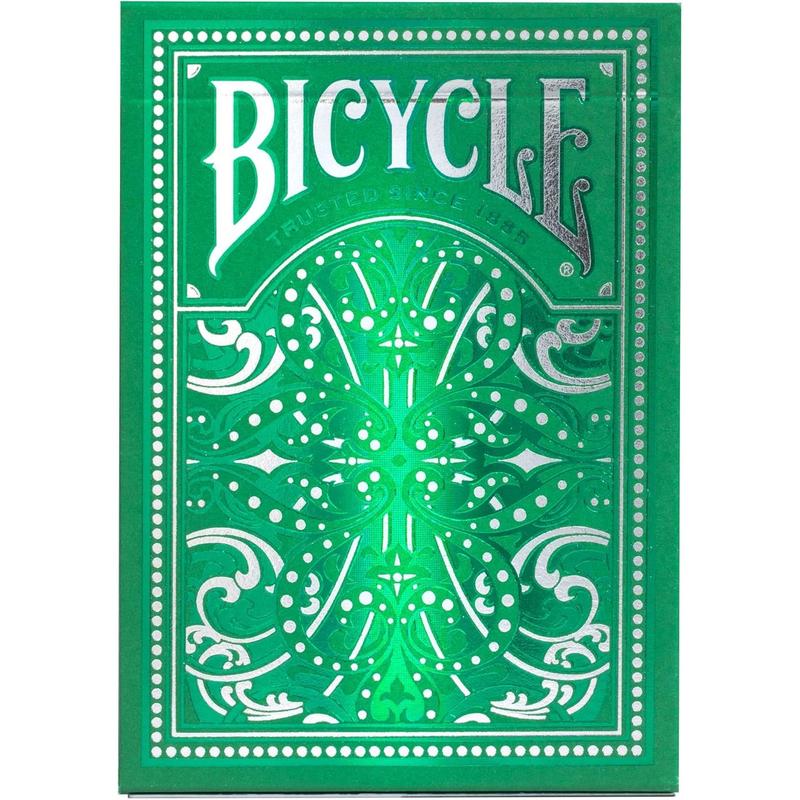 Bicycle Jacquard Premium Playing Cards, Silver and Emerald , 1 Deck