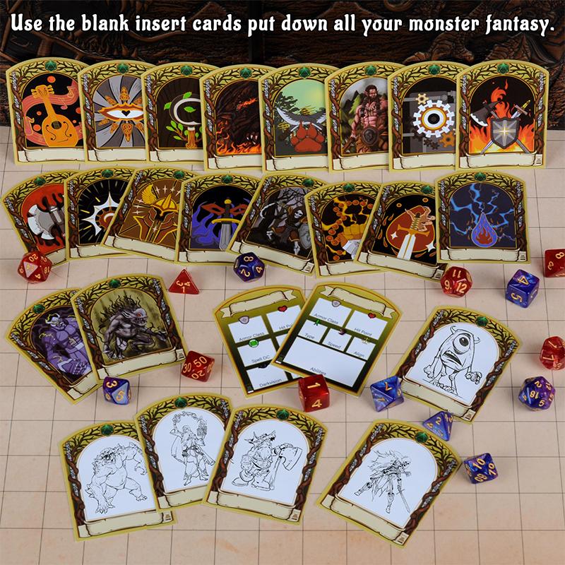 DND Initiative & Combat Tracker Set of 6PCS Erasable Acrylic Top on Screen with Character, Monster Insert Cards Great DM Tools, Accessories for Dungeons and Dragons, Pathfinder, TTRPGs