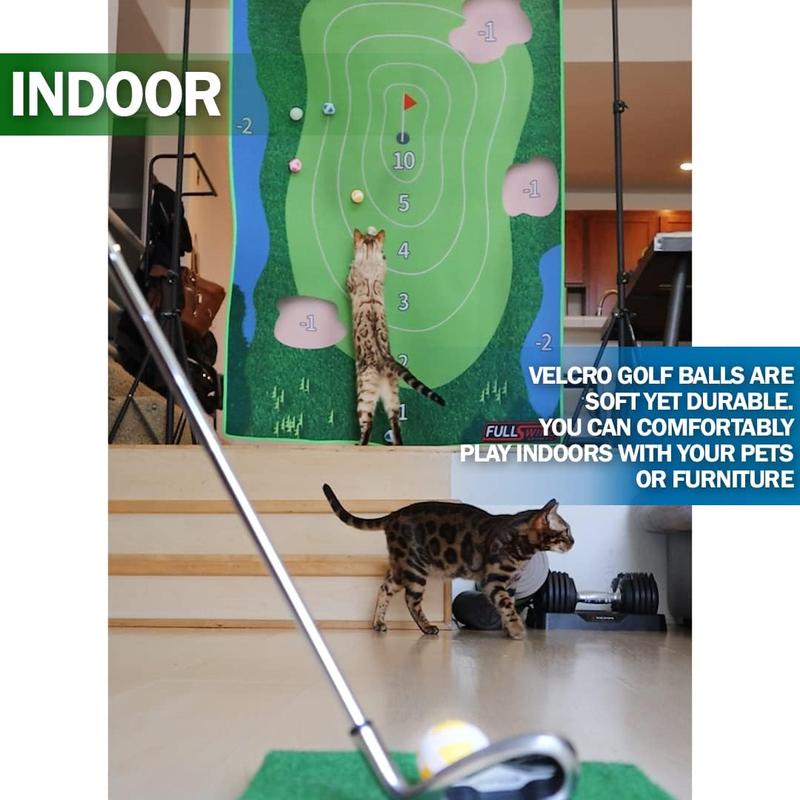 Chip Off Challenge Chip and Stick Game - Battle Royale Golf Game with 6'x4' Premium Golf Chipping Mat, Sticky Golf Pro, Indoor Golf Games for Adults