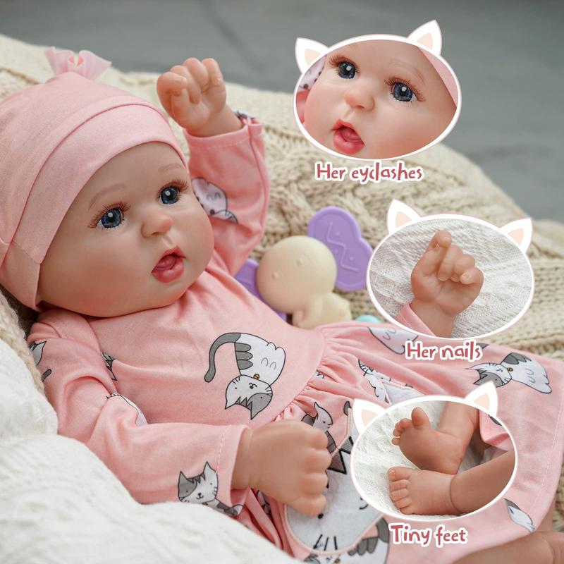 BABESIDE Reborn Baby Dolls - Bailyn, 20 inch Real Life Baby Girl Dolls with Soft Body Flexible Limbs, Realistic Newborn Baby Dolls That Look Real for Girls Boys Kids Age 3+