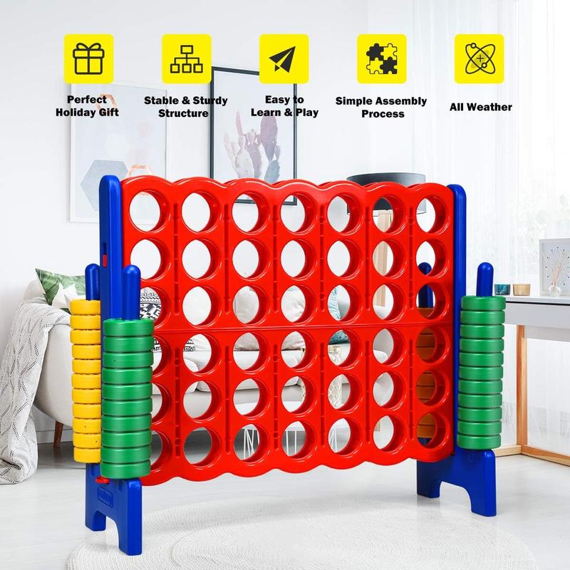 [AffiliateLive] Costzon Jumbo 4-to-Score Giant Game Set with Rings and Slider for Party, 3.5FT Tall Indoor & Outdoor Game Set