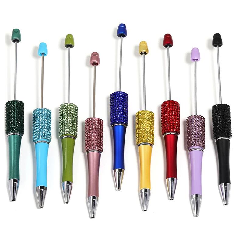 15 pcs Beadable Pen - DIY BEADS Rhinestone Beaded Pen