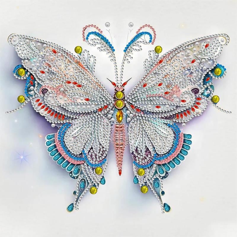 Butterfly Pattern DIY Diamond Arts Colorful Painting Kit without Frame, DIY Decorative Art Picture for Beginner, Wall Art Decor for Home Office