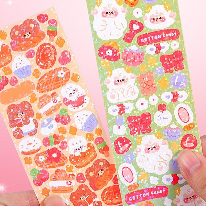 Cute Cartoon Animal Pattern Sticker, 120 Sheets set Random Style Sticker, DIY Decorative Sticker for Scrapbooking, Journaling, Water Bottle, Laptop, Phone Case, Scrapbooking Supplies