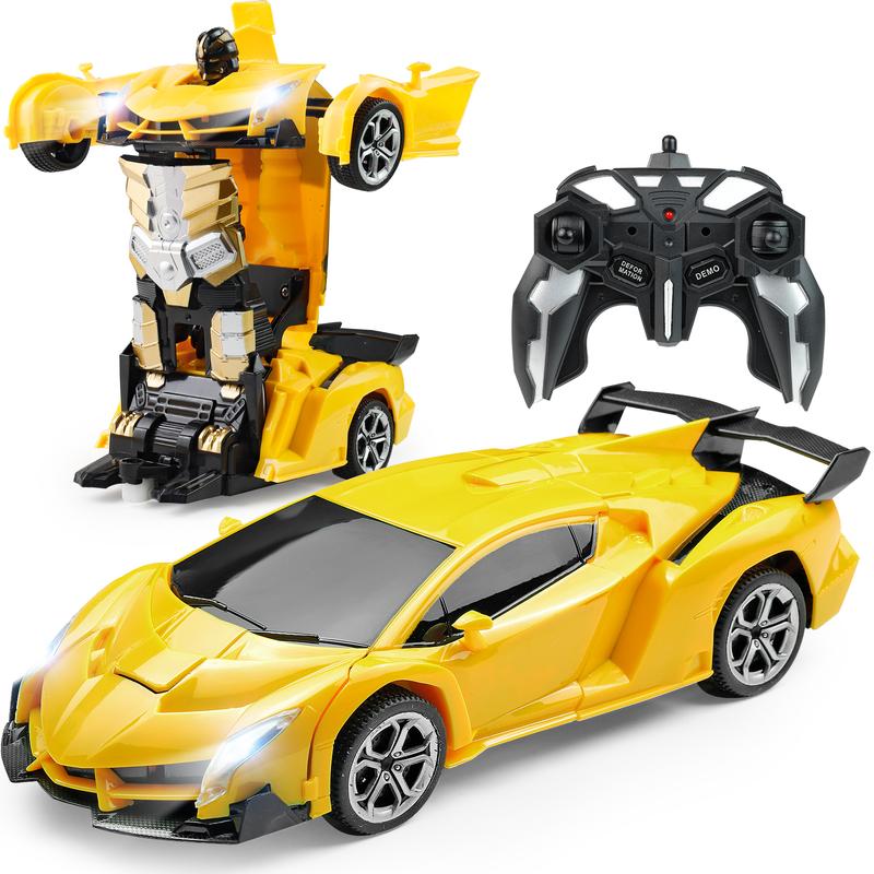 Transforming RC Robot Car, 1:18 Scale Remote-Controlled Supercar with One-Button Deformation & 360° Drifting – Best Gift for Boys & Girls, Fun for All Ages