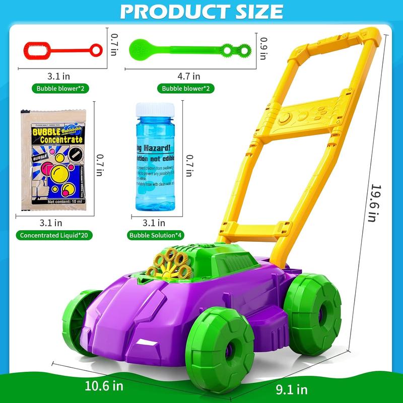 Bubble Lawn Mower , Bubble Makers , Summer Outdoor Backyard Gardening Toys, Birthday Gifts