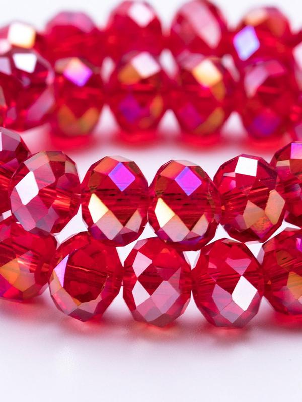 8mm Crystal Glass Beads, Fashionable DIY Jewelry Making Supplies for Bracelet & Necklace, Fashion Accessories for Women & Girls