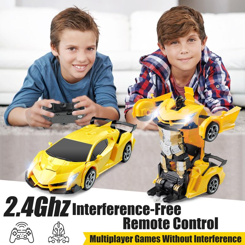 Transforming RC Robot Car, 1:18 Scale Remote-Controlled Supercar with One-Button Deformation & 360° Drifting – Best Gift for Boys & Girls, Fun for All Ages